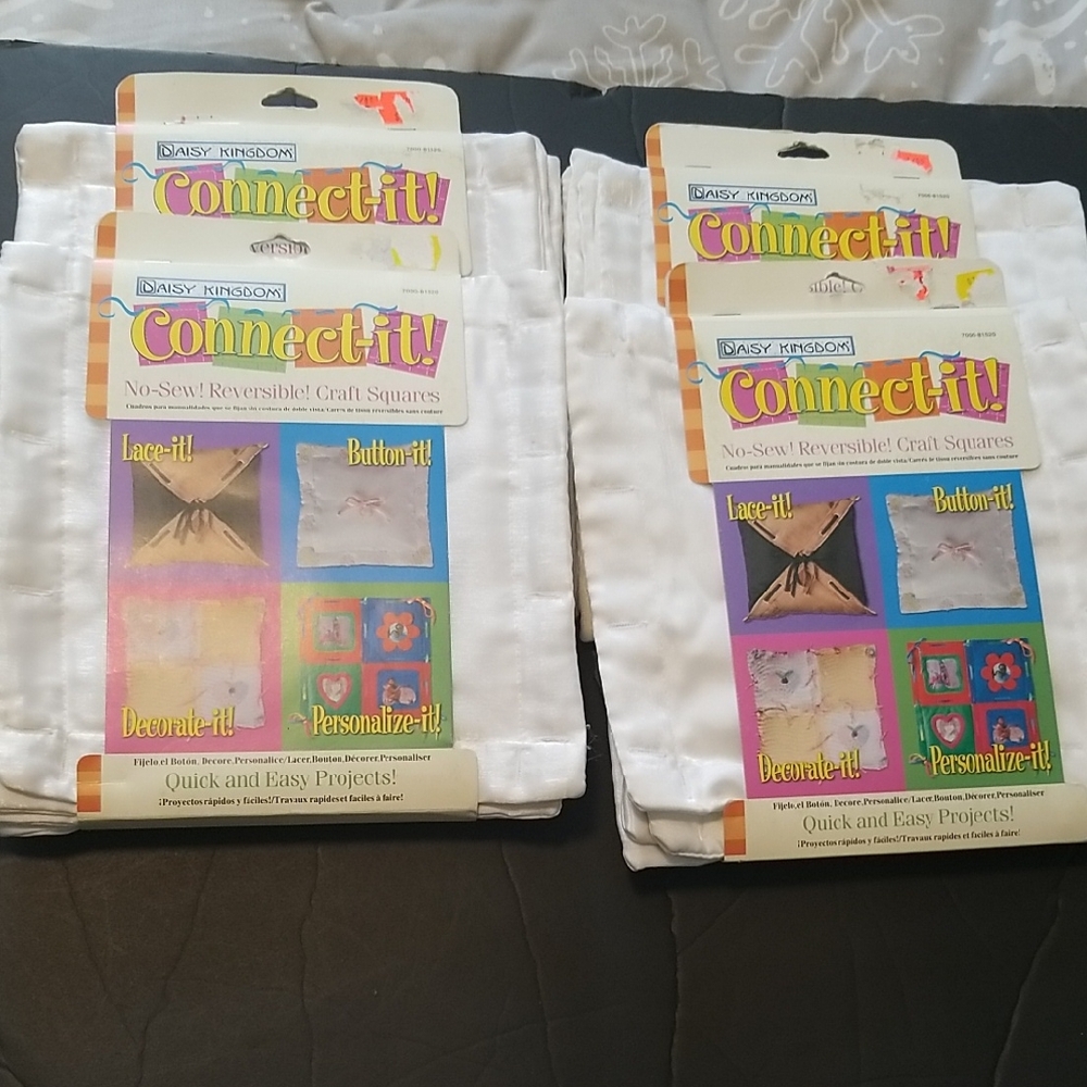 Daisy Kingdom Connect-It! No-Sew Craft Squares - White